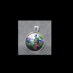 New: Peacock picture Necklace (chain included)